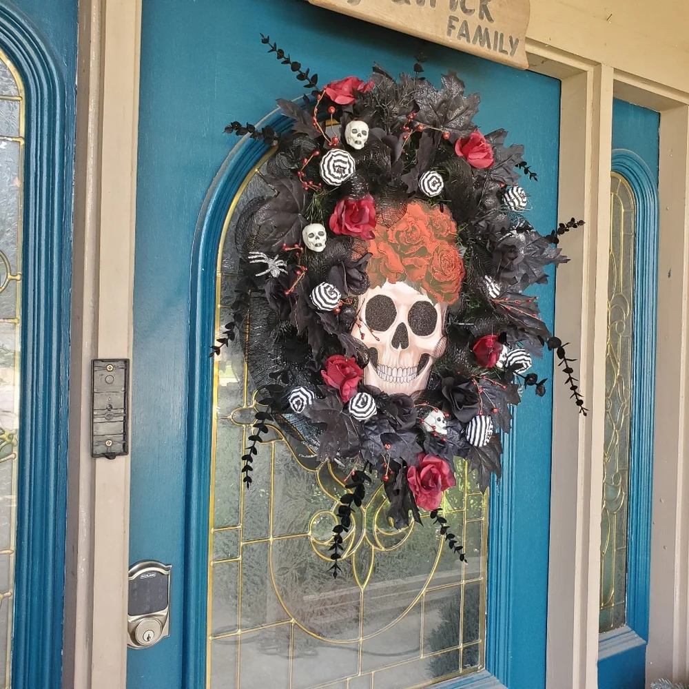 Skeleton Halloween Wreath